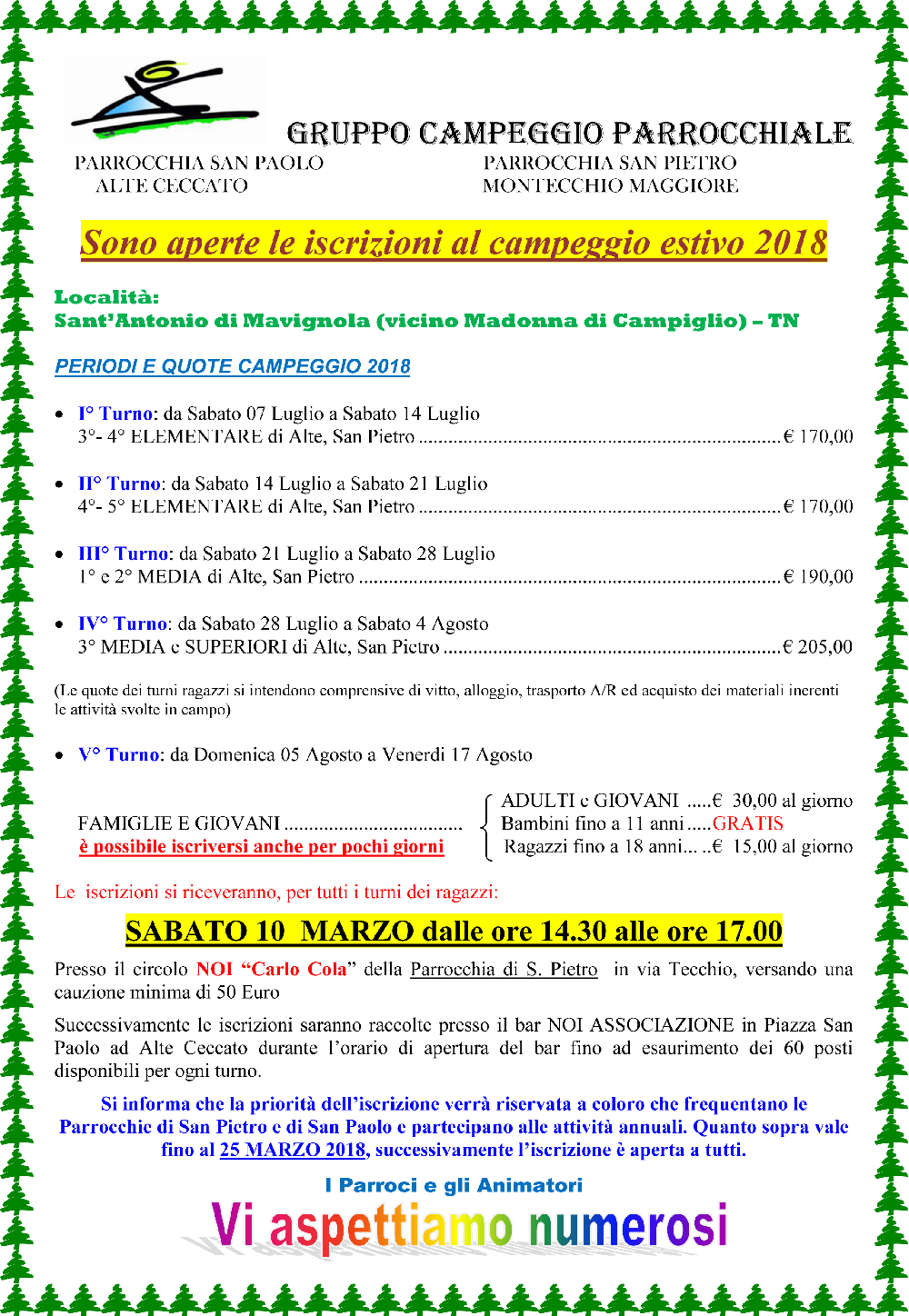 1 Locandina campeggio 2018 LUGLIO