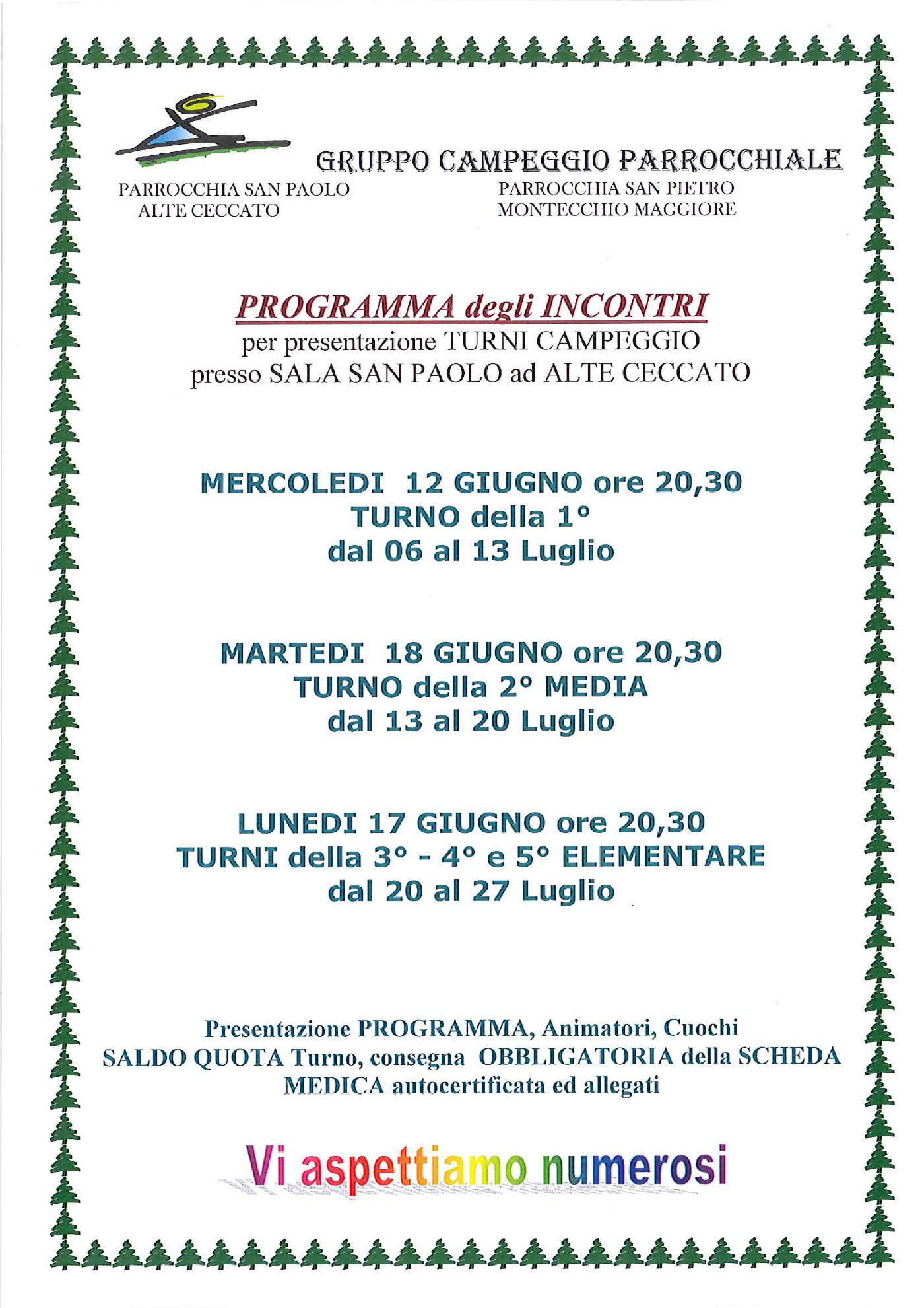 incontri campeggio 2019