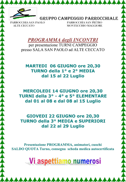 Campeggio Parrocchiale 2017