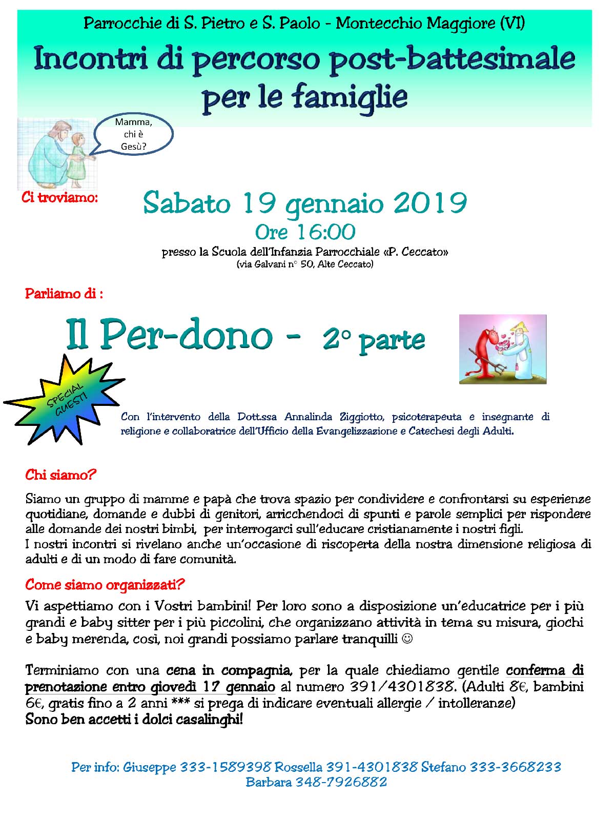Incontri di percorso post battesimale 19 01 2019