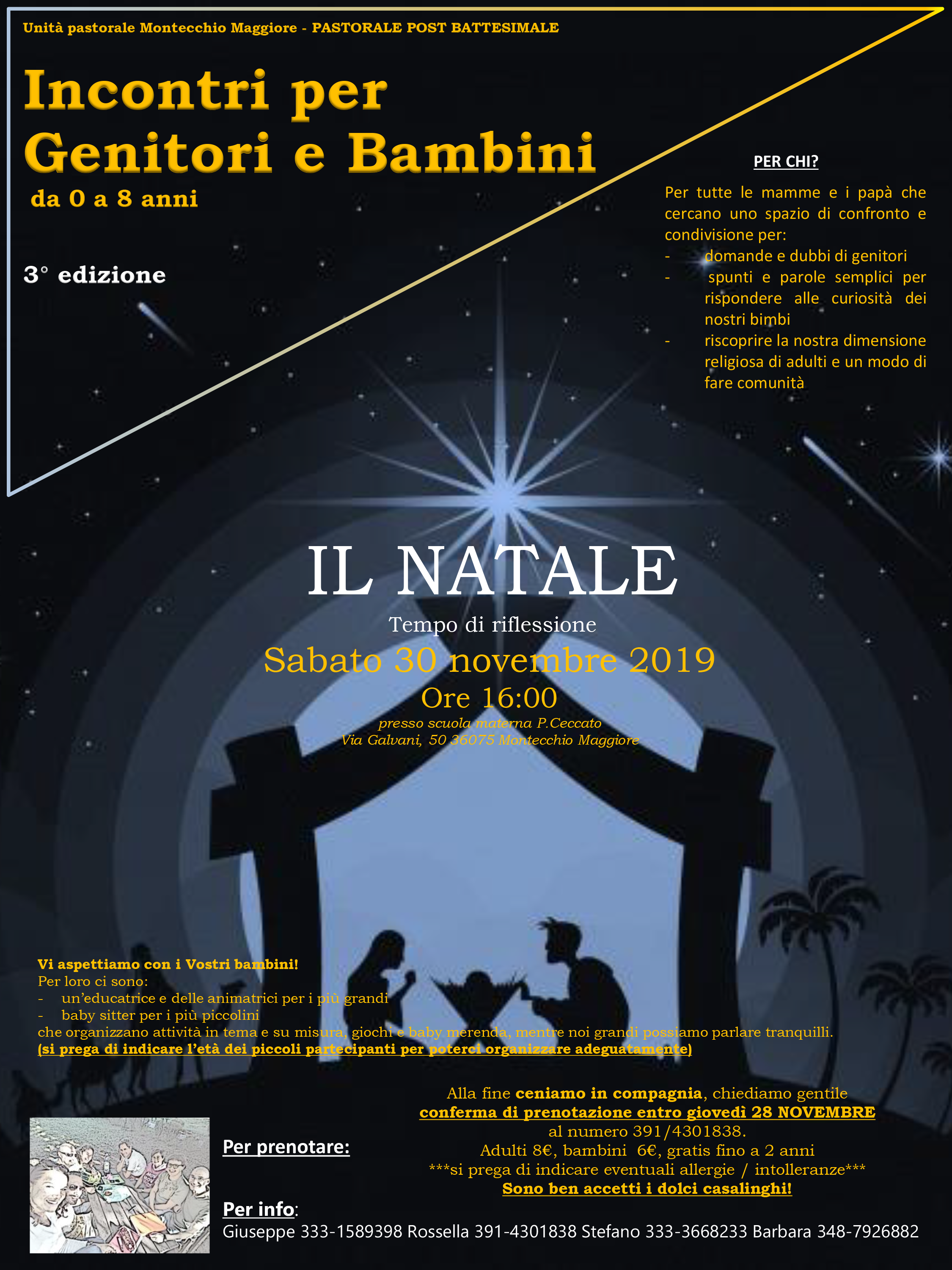 Incontri per Genitori e Bambini Pastorale PostBattesimale 30 11 2019