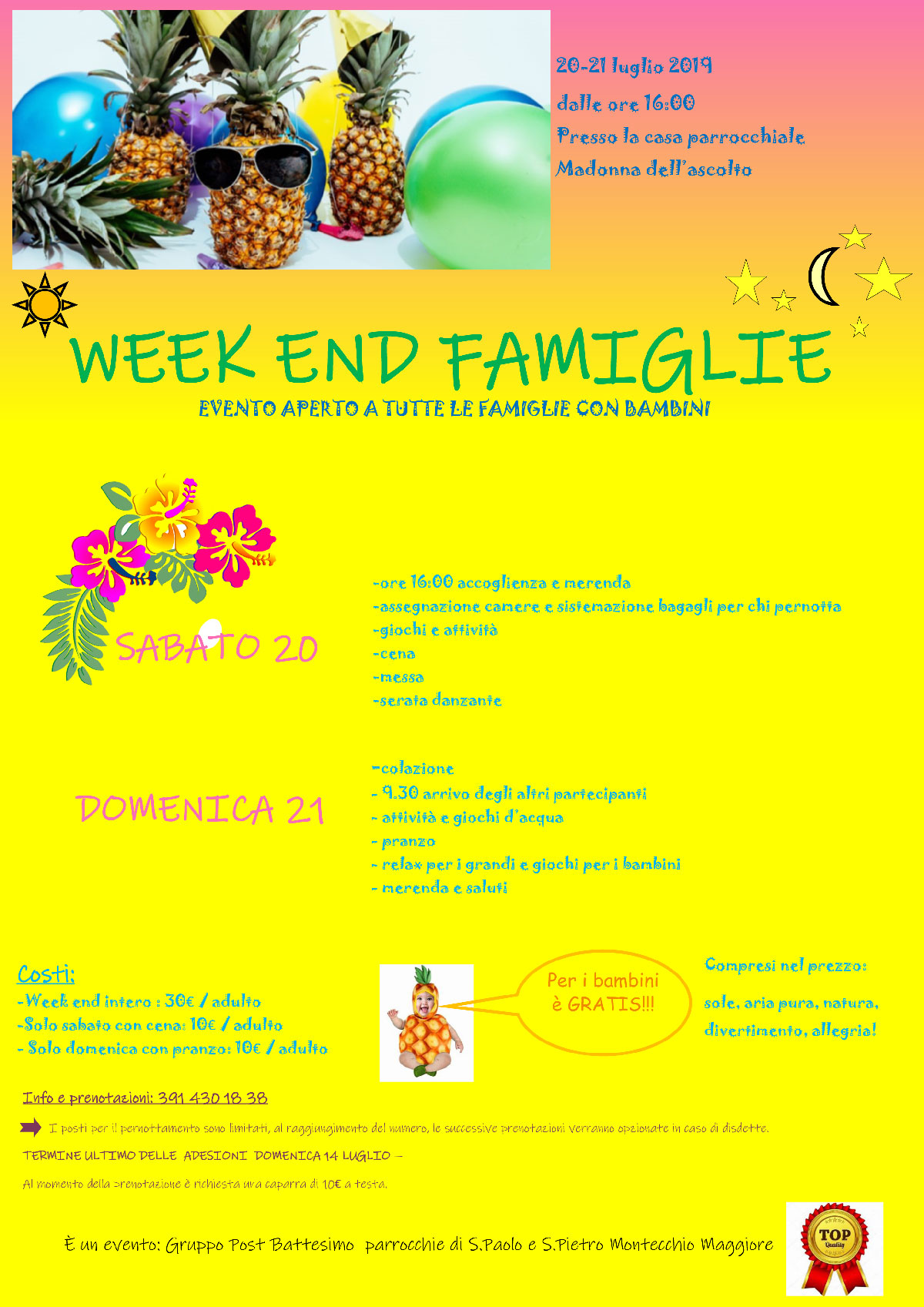 Week end famiglie 2019