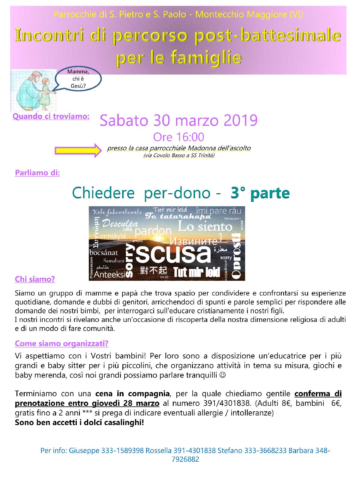 locandina incontro post battesimale 30 03 2019