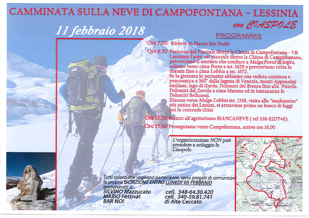 Ciaspolata 11 Febbraio 2018