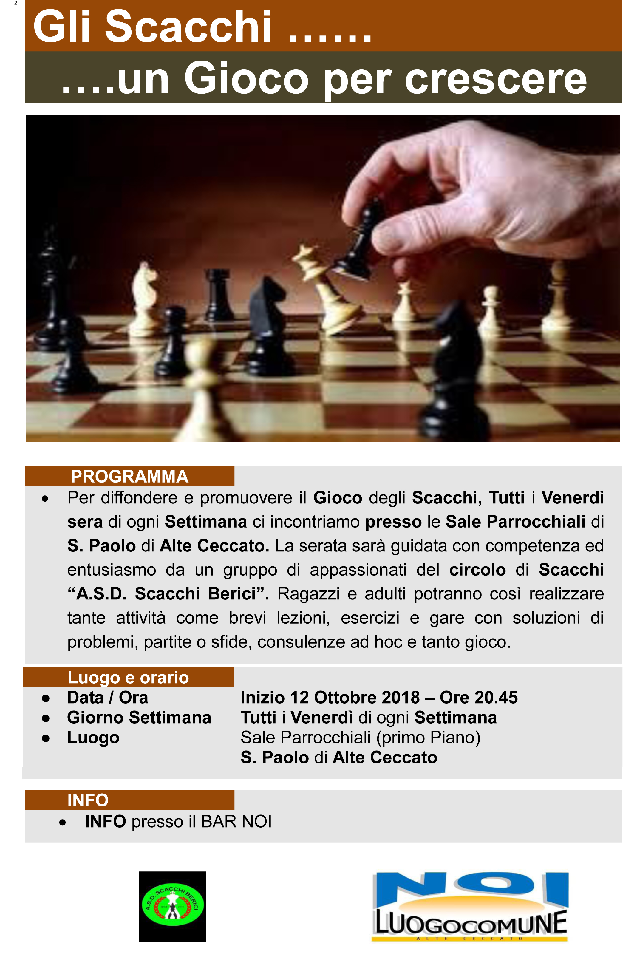 Locandina4 Inizio Scacchi 5Ottobre2018